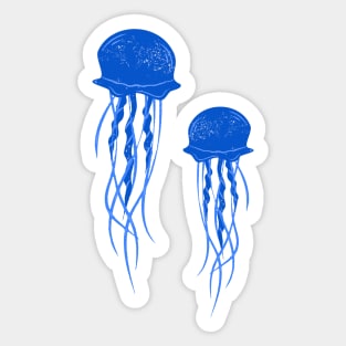 Blue jellyfish Sticker